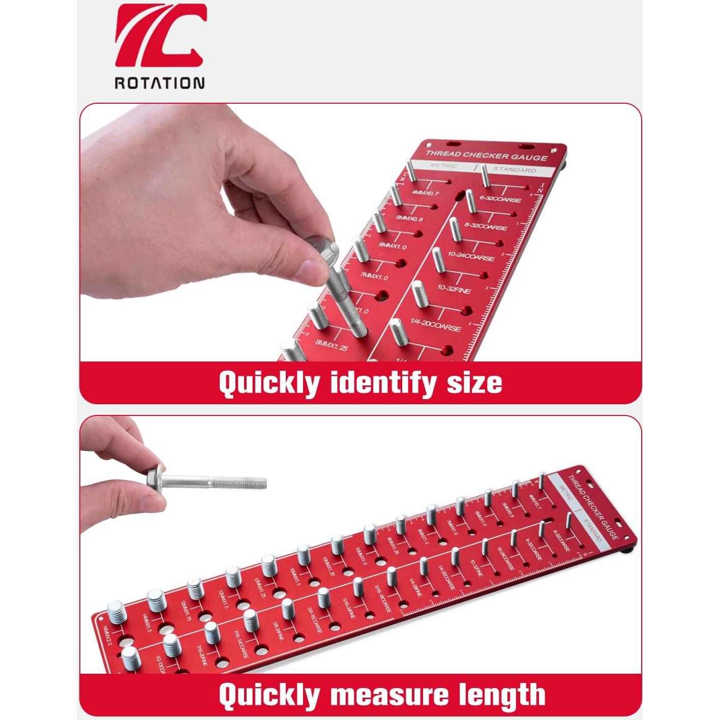 Comprobador de Roscas ROTATION - Medidor de Tuercas y Tornillos
