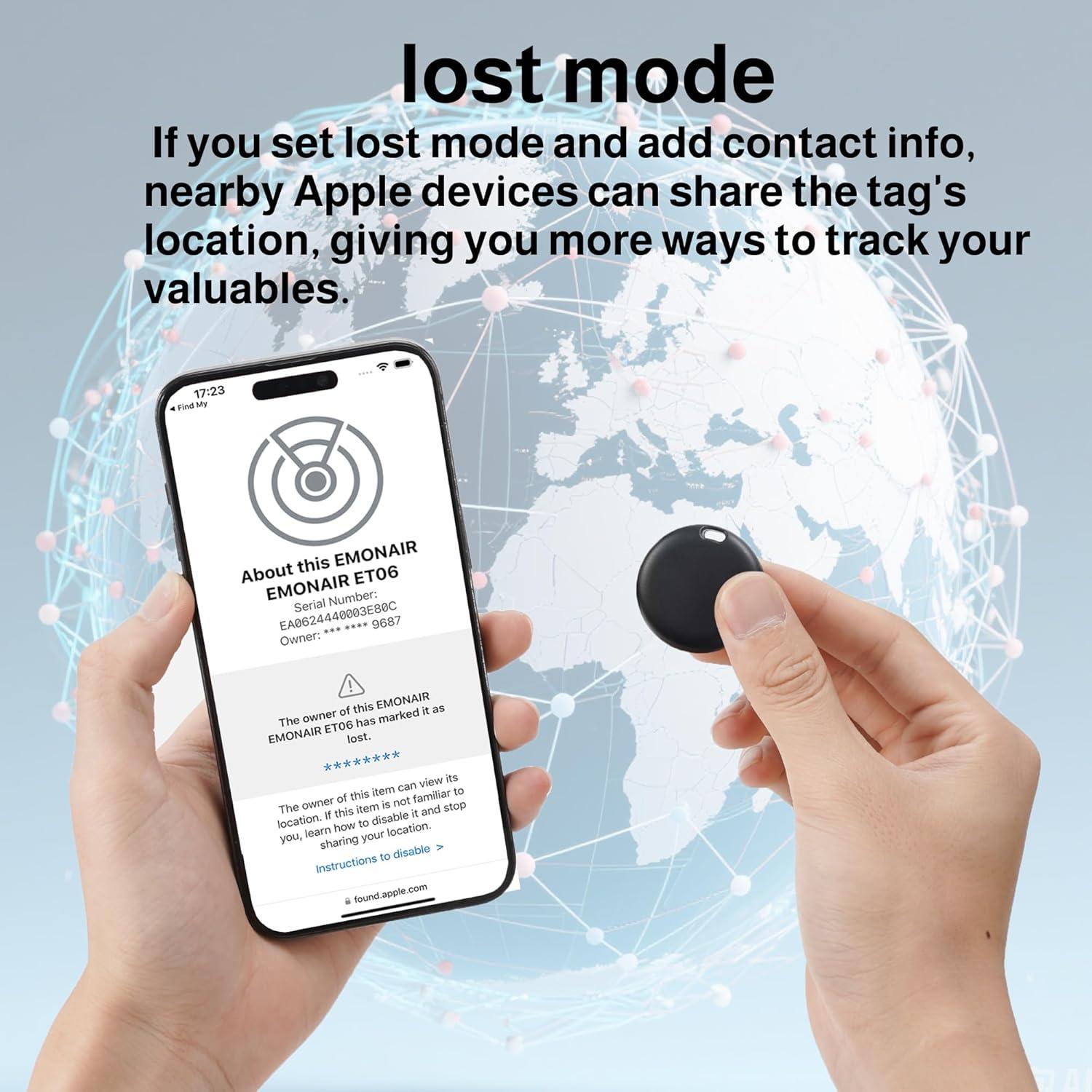 Etiquetas Dot EMONAIR Paquete de 4 Localizador Bluetooth iOS