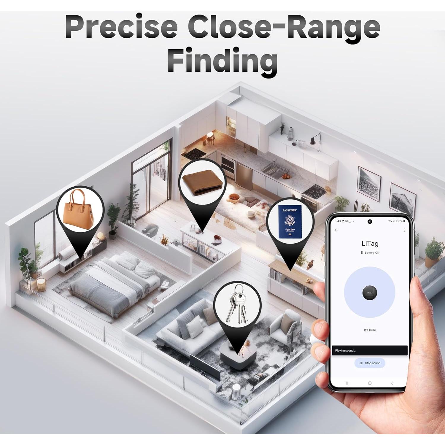 LiTag Rastreador Bluetooth para Android - Localizador Certificado