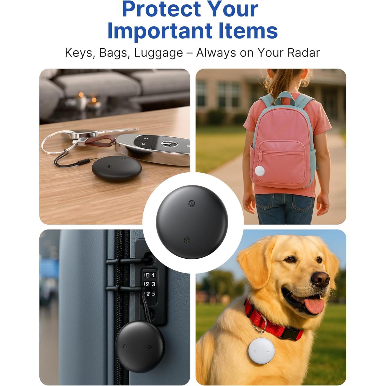 Etiquetas de Rastreo Inteligente Aircovered - 4 Paquete Bluetooth