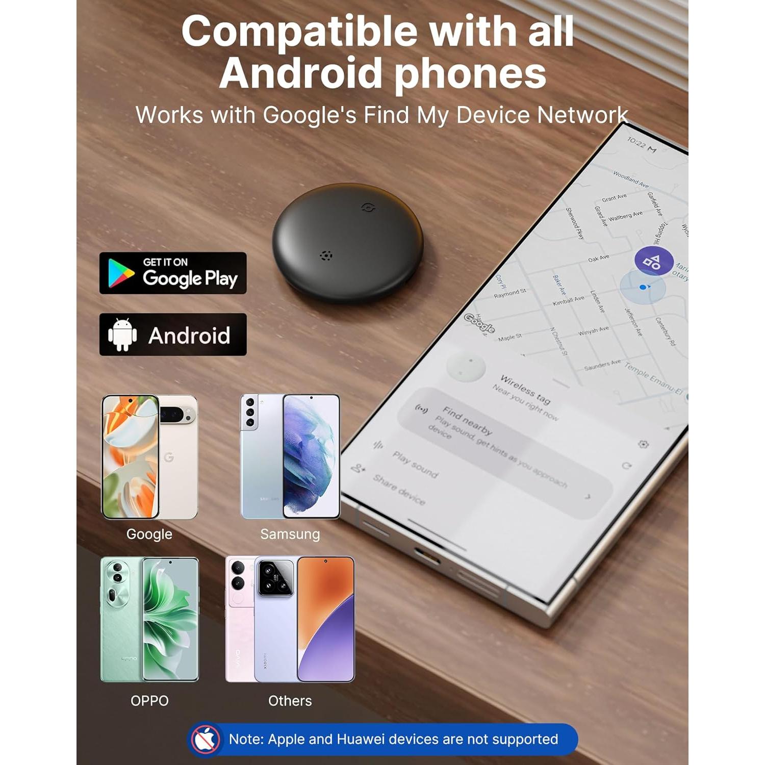 Etiquetas de Rastreo Inteligente Aircovered - 4 Paquete Bluetooth