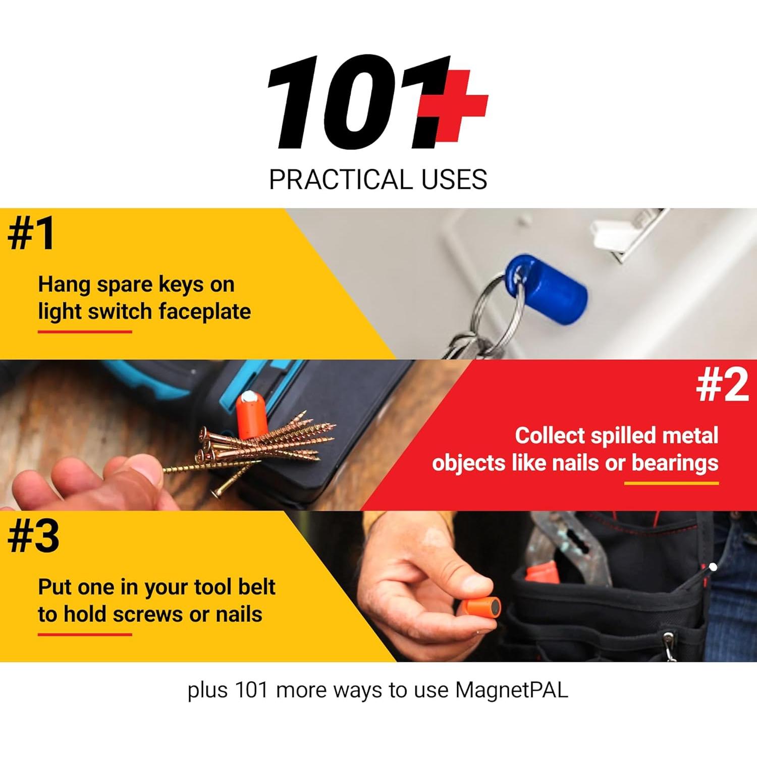 Imán de Neodimio MagnetPal 6 Piezas Amarillo 5.44 kg