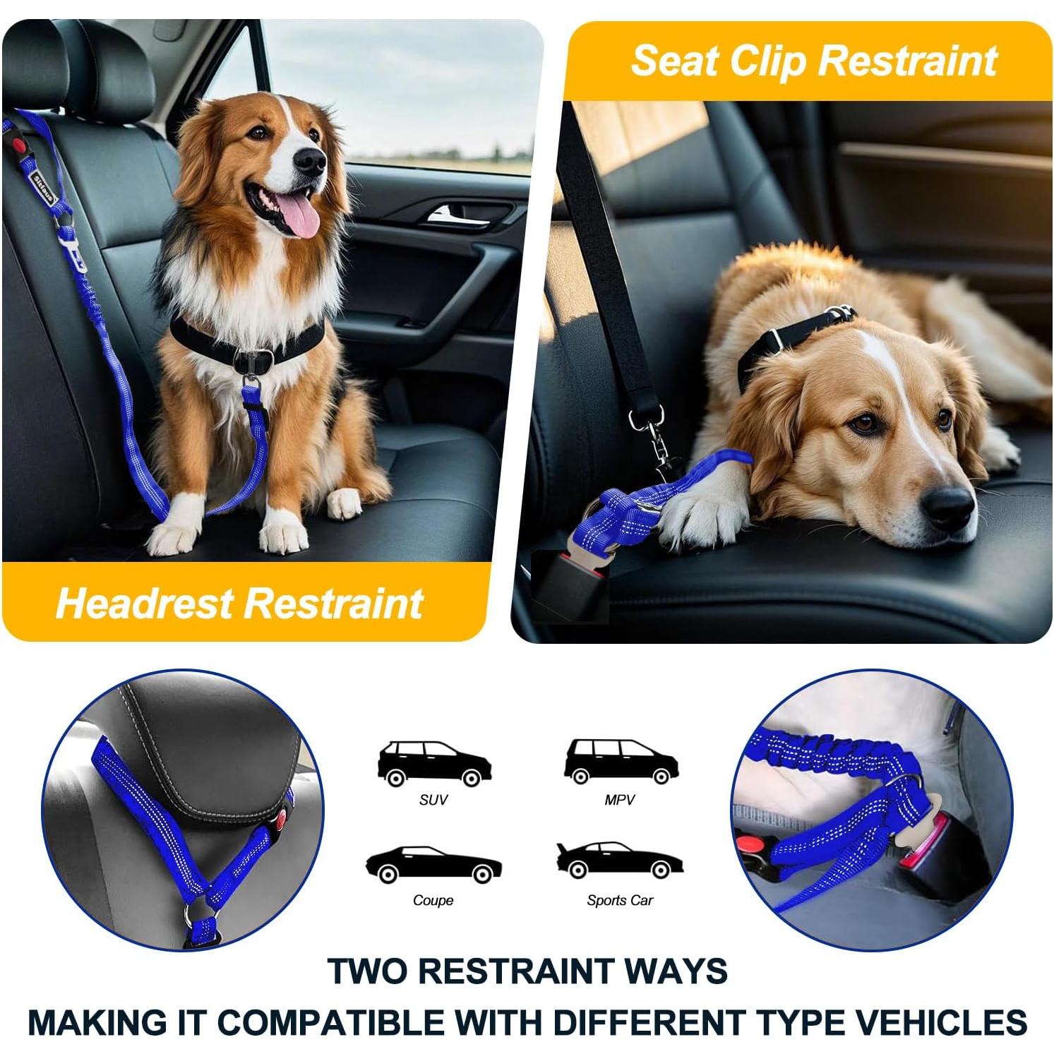 Cinturón de Seguridad para Perros Sitiaus - Ajustable 3 en 1