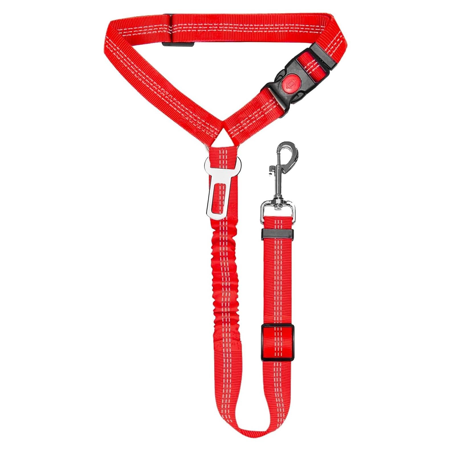 Arnés de Cinturón de Seguridad para Perros Bwogue Rojo 1pieza