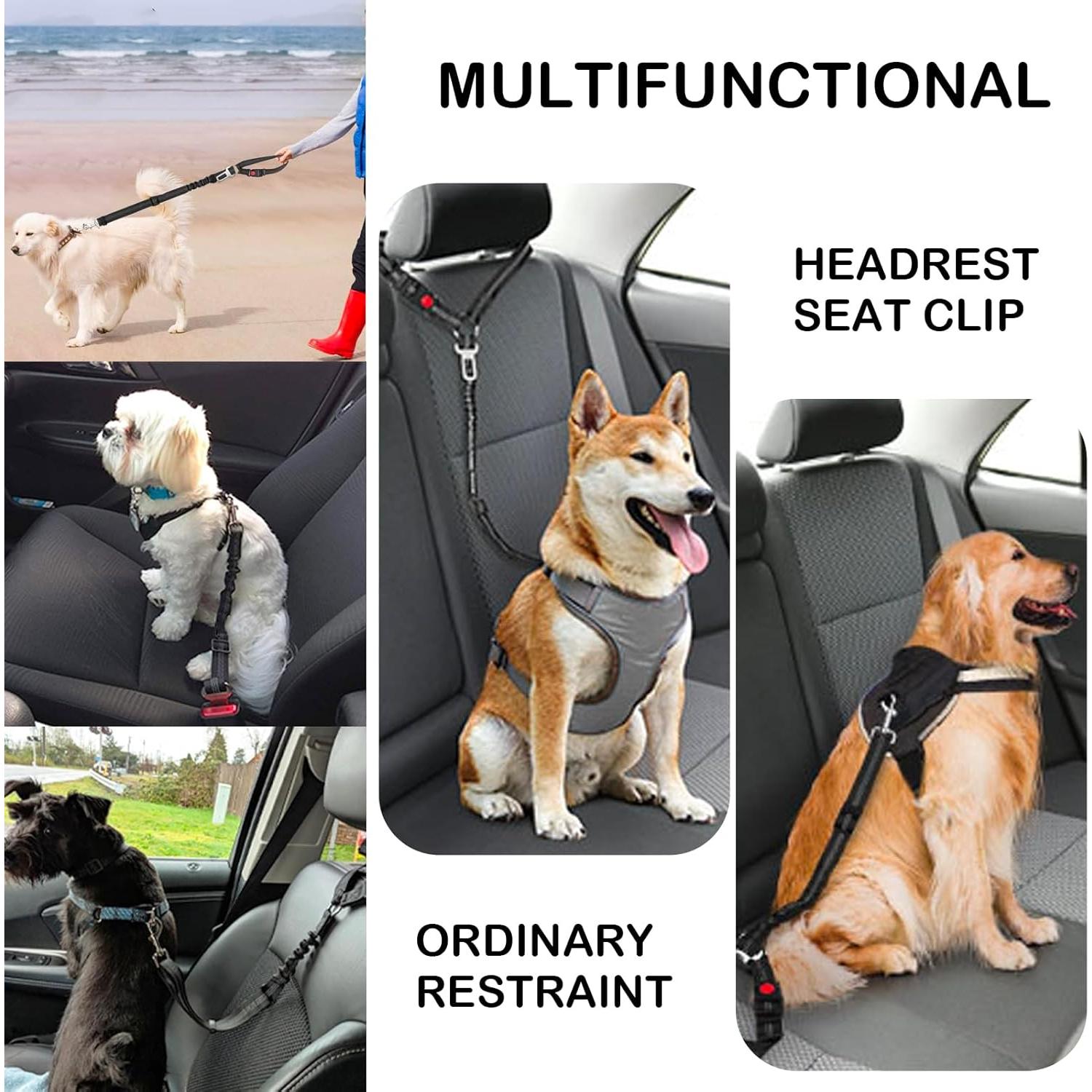 Arnés de Cinturón de Seguridad para Perros Bwogue Rojo 1pieza