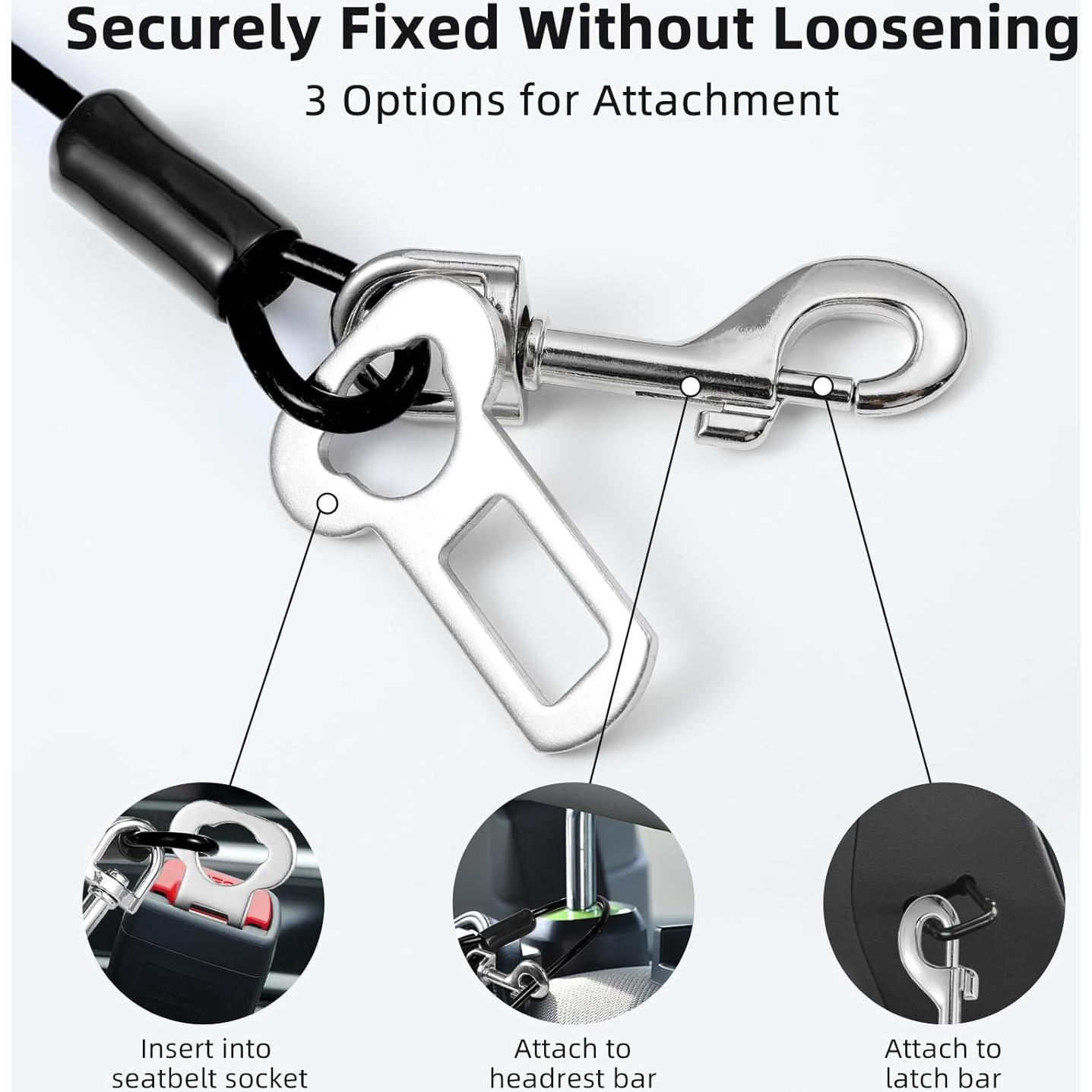 Cinturón de Seguridad para Perros VavoPaw 40 cm Negro