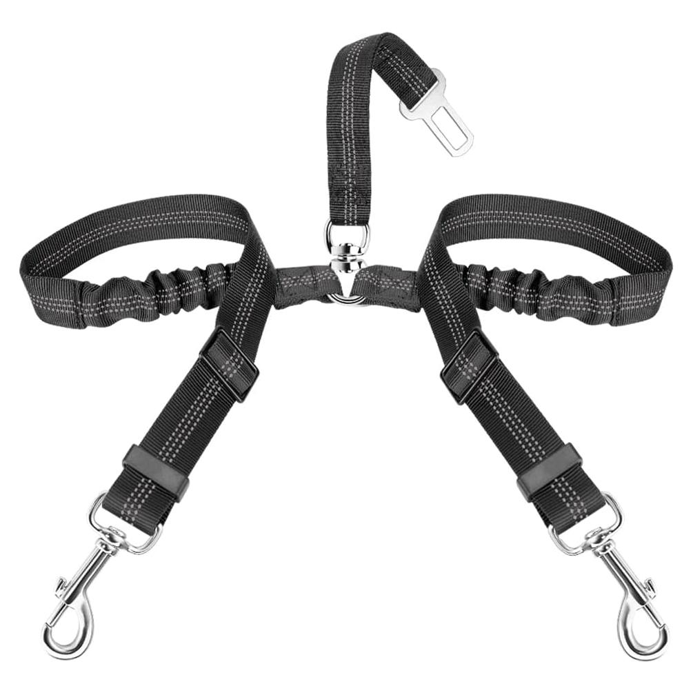 Cinturón de Seguridad para Perros SlowTon Ajustable Negro S