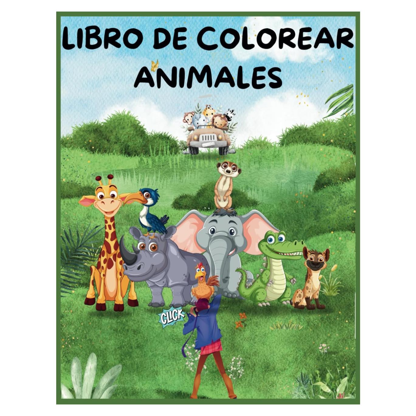 Libro de colorear animales básico para niños y niñas: Más de 30 dibujos básicos y divertidos para colorear (Spanish Edition)