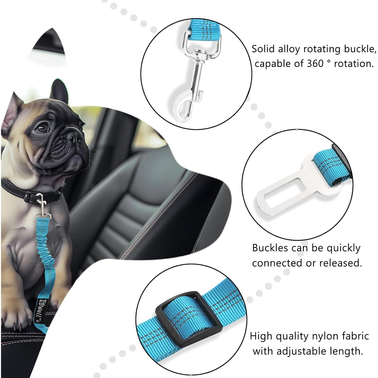 Cinturón de Seguridad para Perros IBWell Ajustable 50.8-70.1 cm