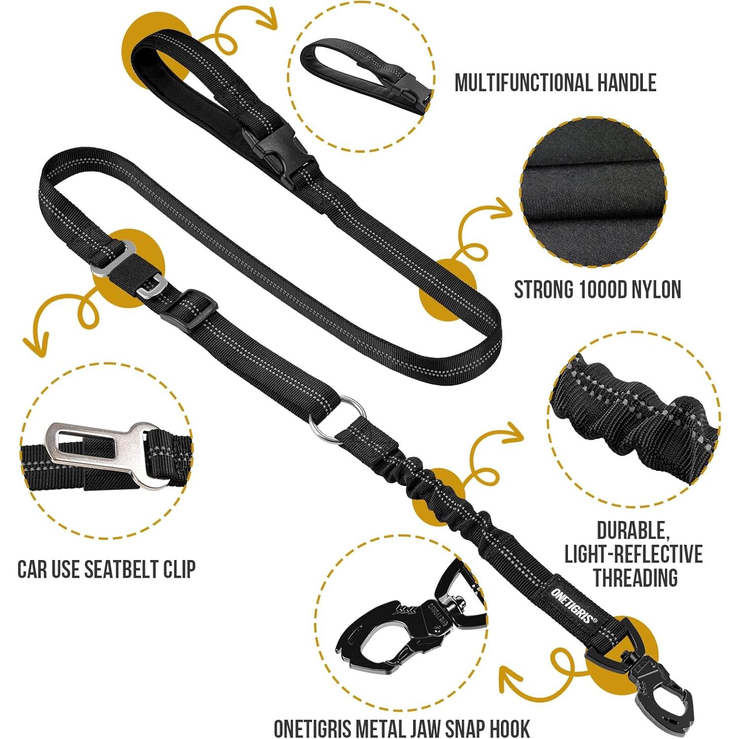 Cinturón de Seguridad para Mascotas OneTigris Ajustable 141-150cm