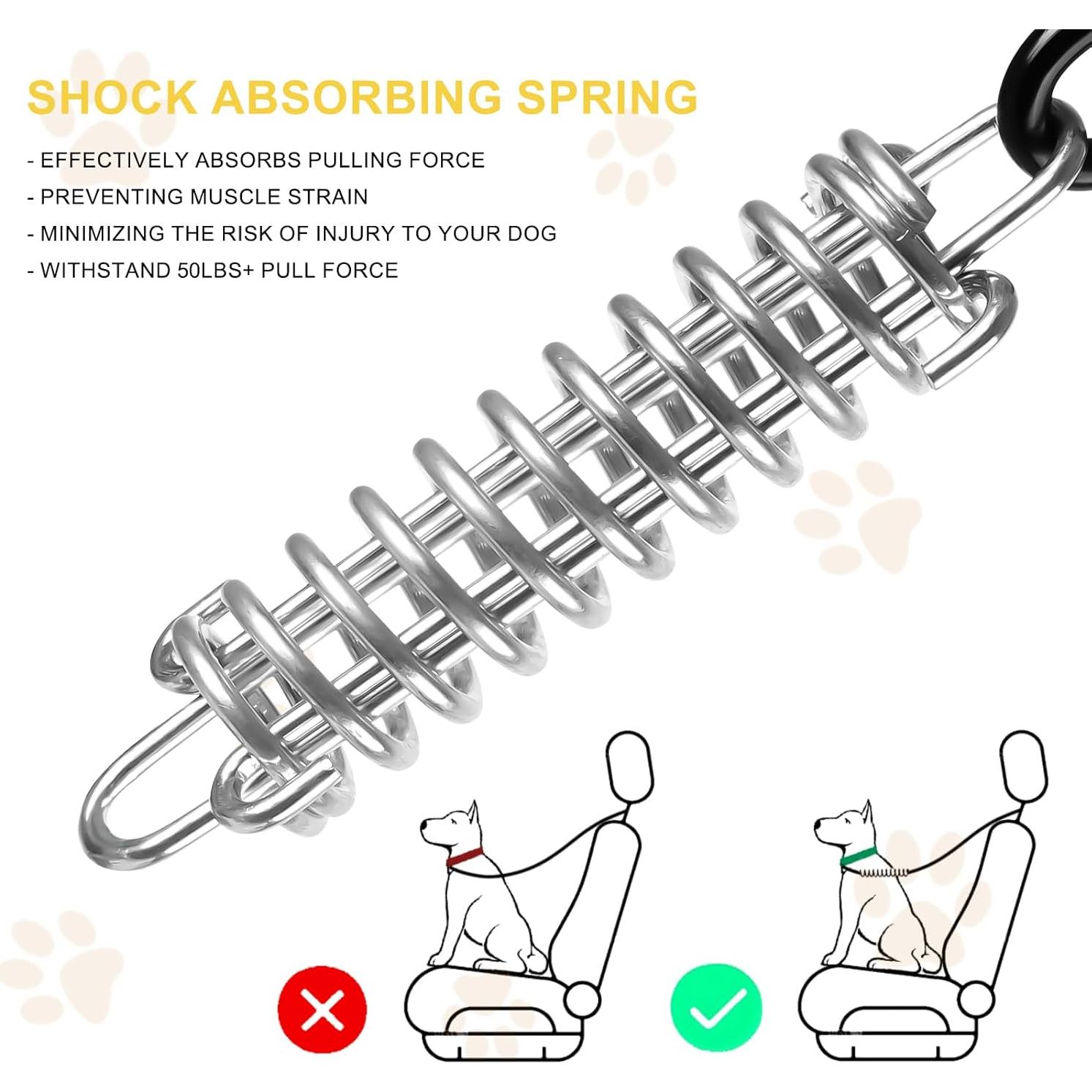 Arnés de Cinturón de Seguridad para Perros HYLIYAKI 60 cm Negro