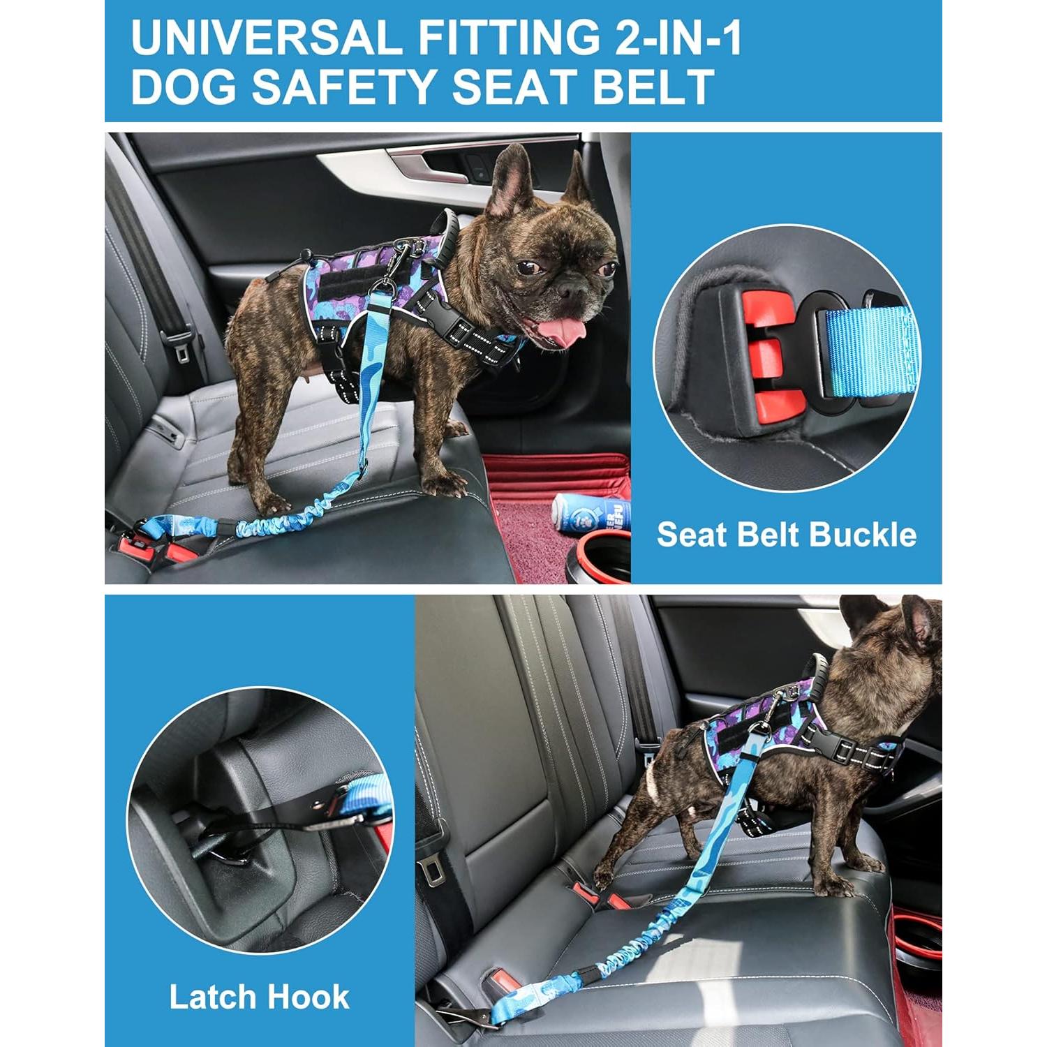Cinturón de Seguridad para Perros Hotsky, Ajustable 63.5-81.3 cm