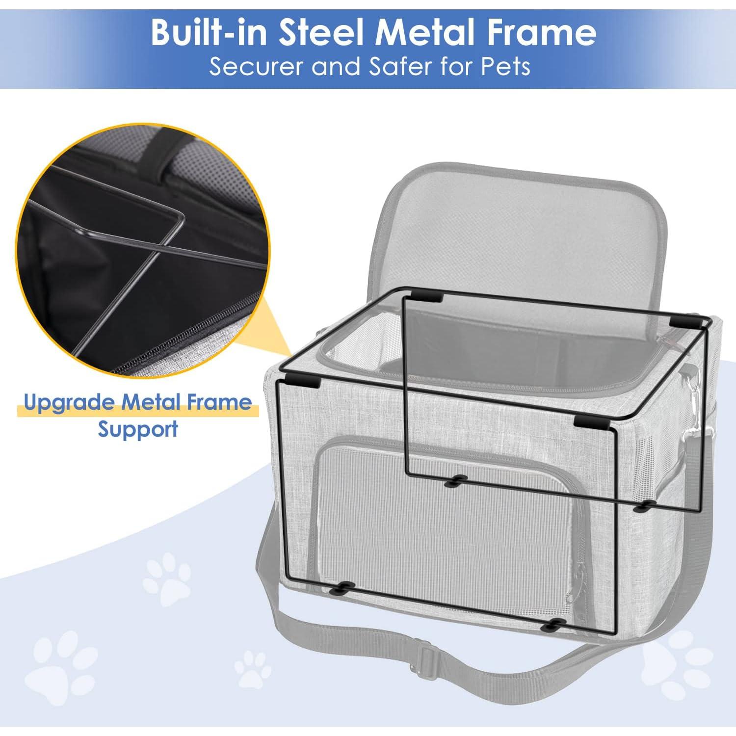 Asiento de Coche para Perros SlowTon con Almohadilla Acolchada