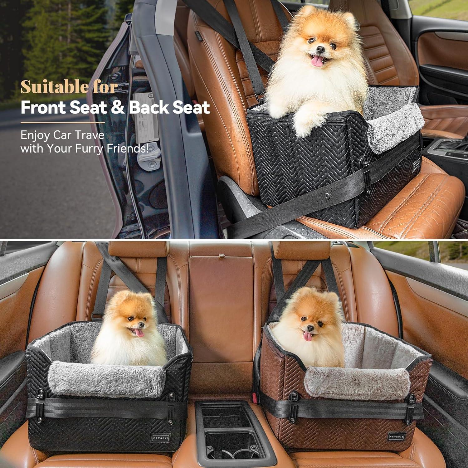 Asiento de Coche para Perros PETSFIT Negro 40.6x33.0cm