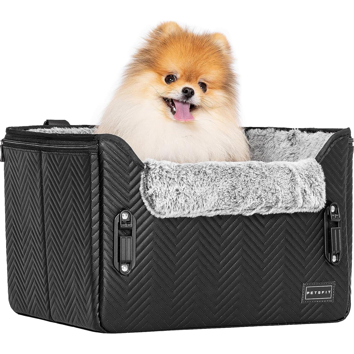 Asiento de Coche para Perros PETSFIT Negro 40.6x33.0cm