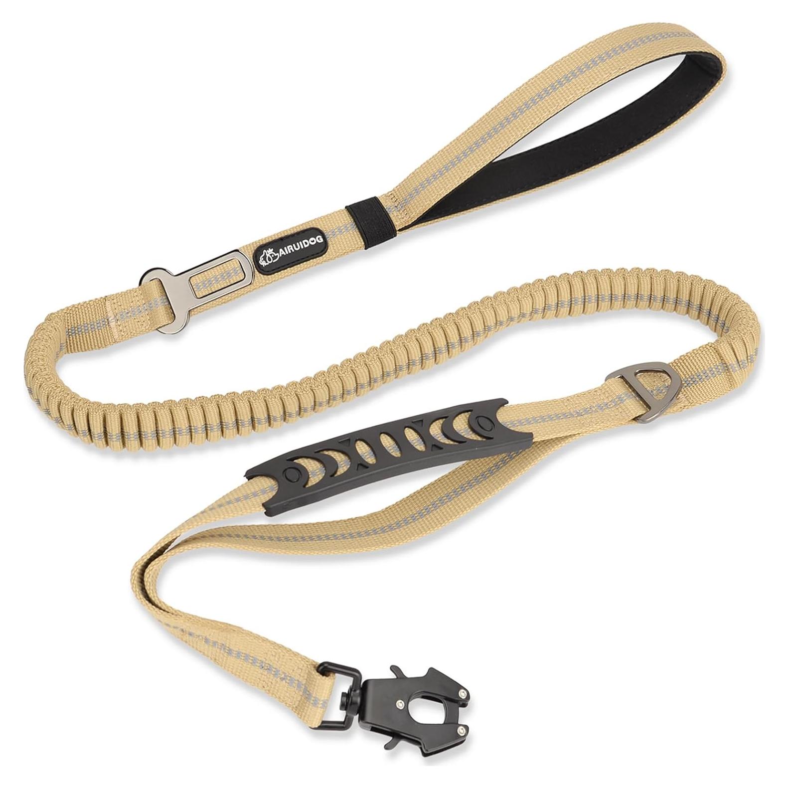 Correa de Perro Táctica Bungee AIRUIDOG 1.22-1.83m Marrón