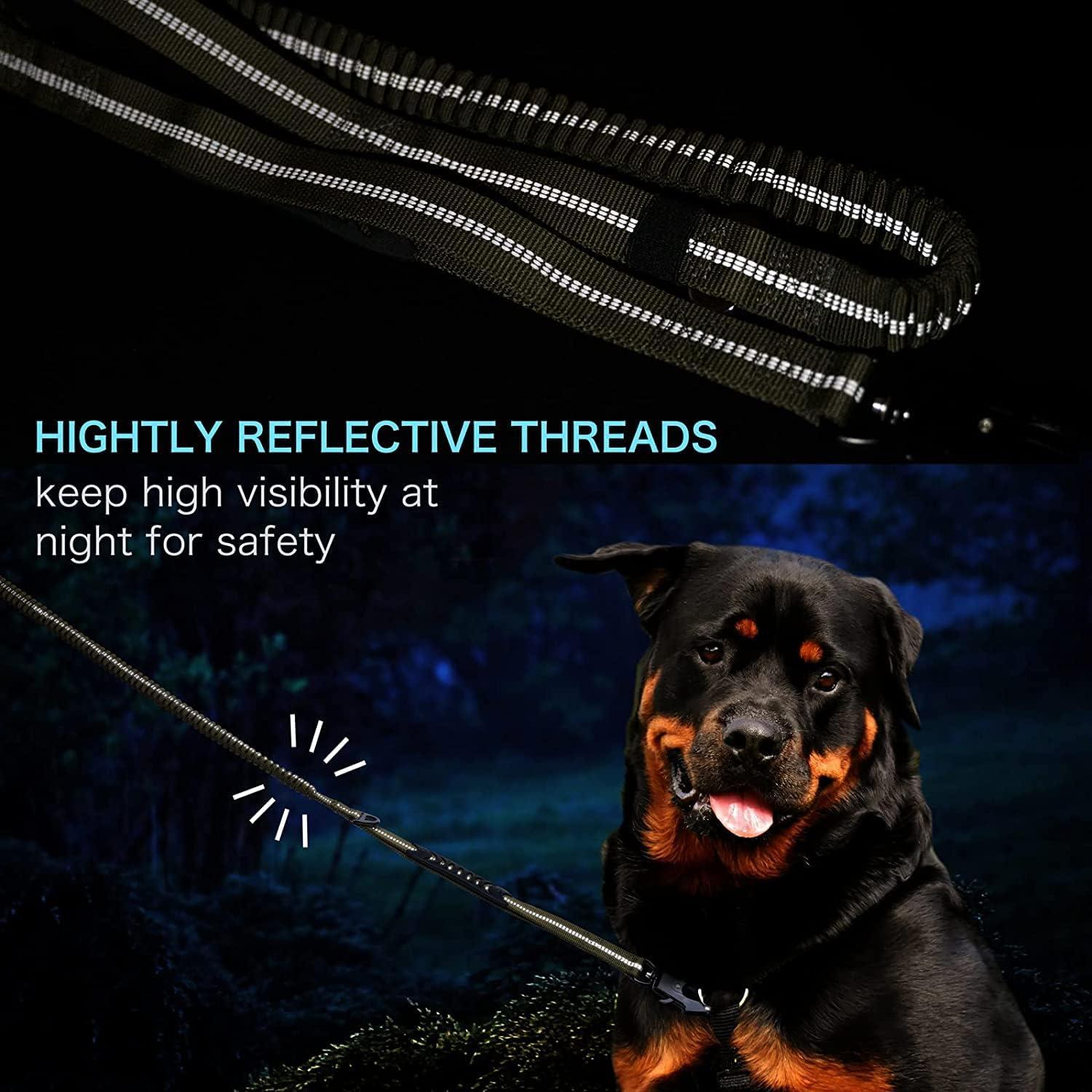 Correa de Perro Táctica Bungee AIRUIDOG 1.22-1.83m Marrón