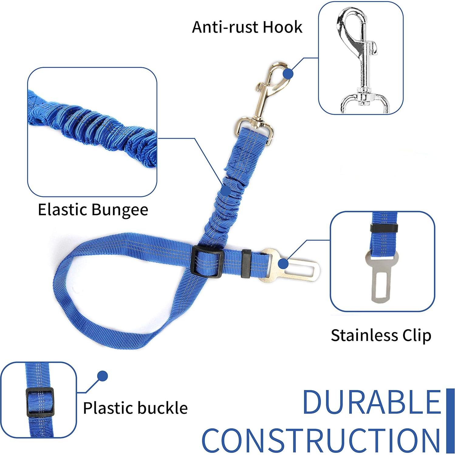 Cinturón de Seguridad para Perros PETPO Gris Ajustable 74.5cm