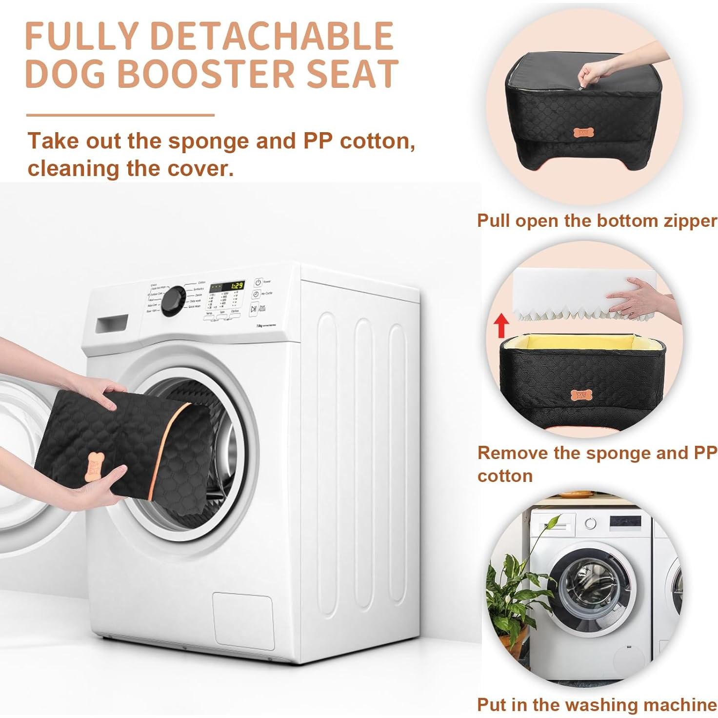 Asiento de Coche para Perros EUHAMS - Espuma Viscoelástica 48.77x44.96cm