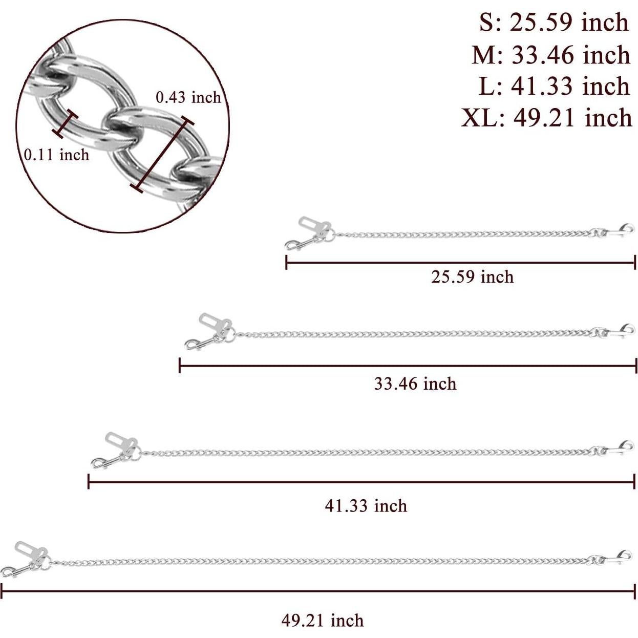Cinturón de Seguridad para Perros Mogoko 33.4" Acero Inoxidable