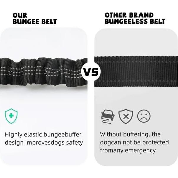 Cinturón de Seguridad para Perros CZZY Ajustable 65-90 cm