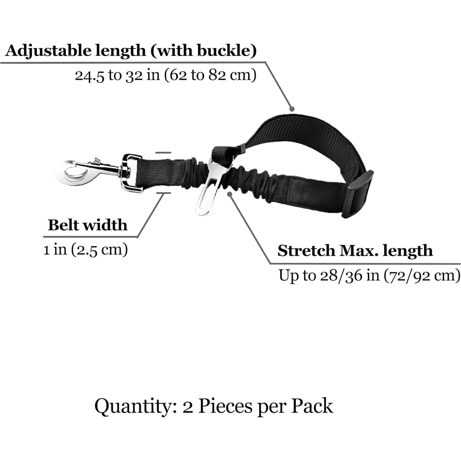 Cinturón de Seguridad Ajustable para Mascotas SunGrow, 61-91 cm