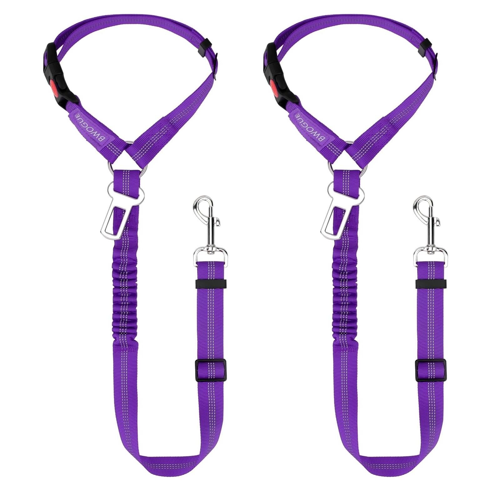 Cinturón de Seguridad para Perros BWOGUE Ajustable 2 Piezas