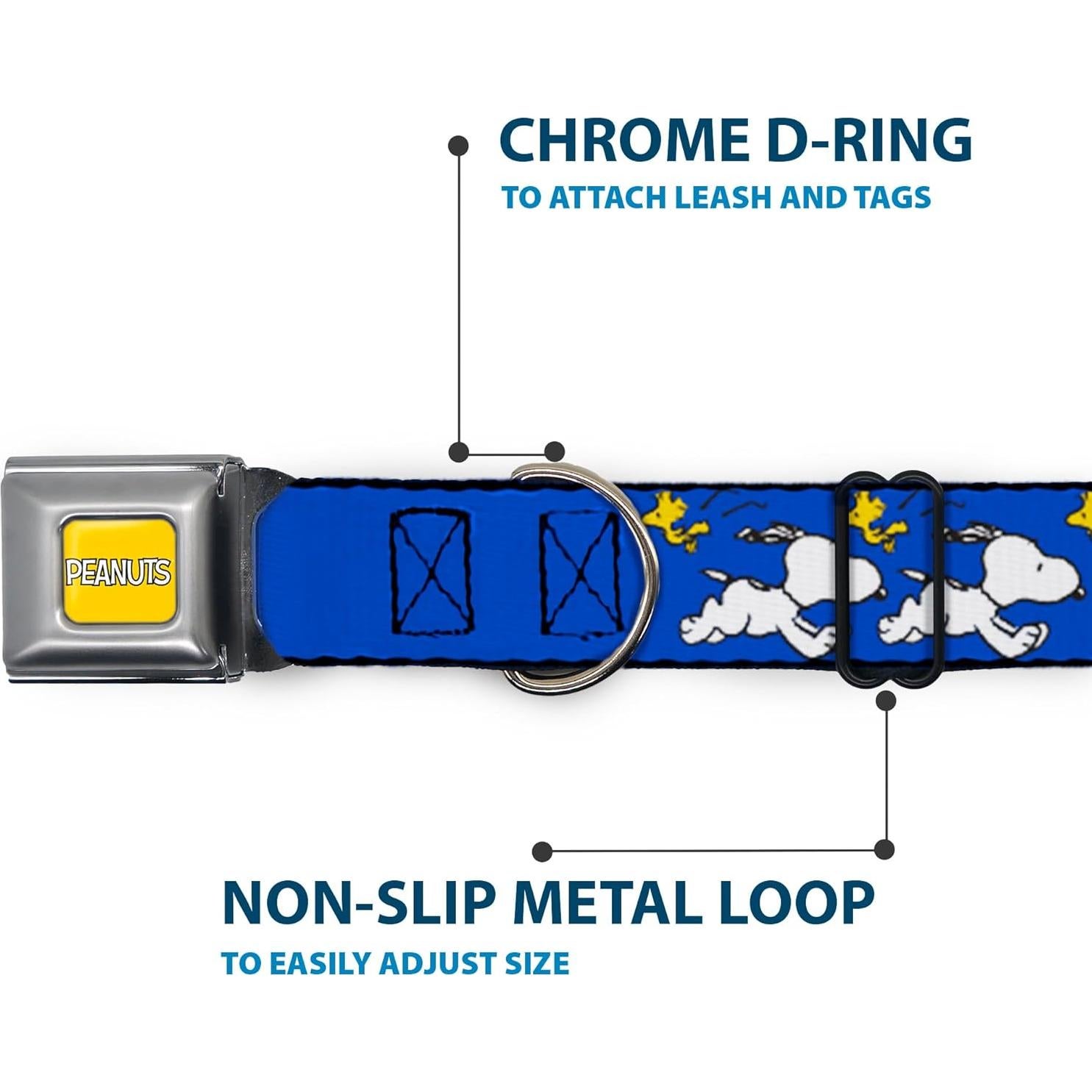 Collar para Perros Peanuts Buckle-Down 15-24" (38-61 cm) Azul