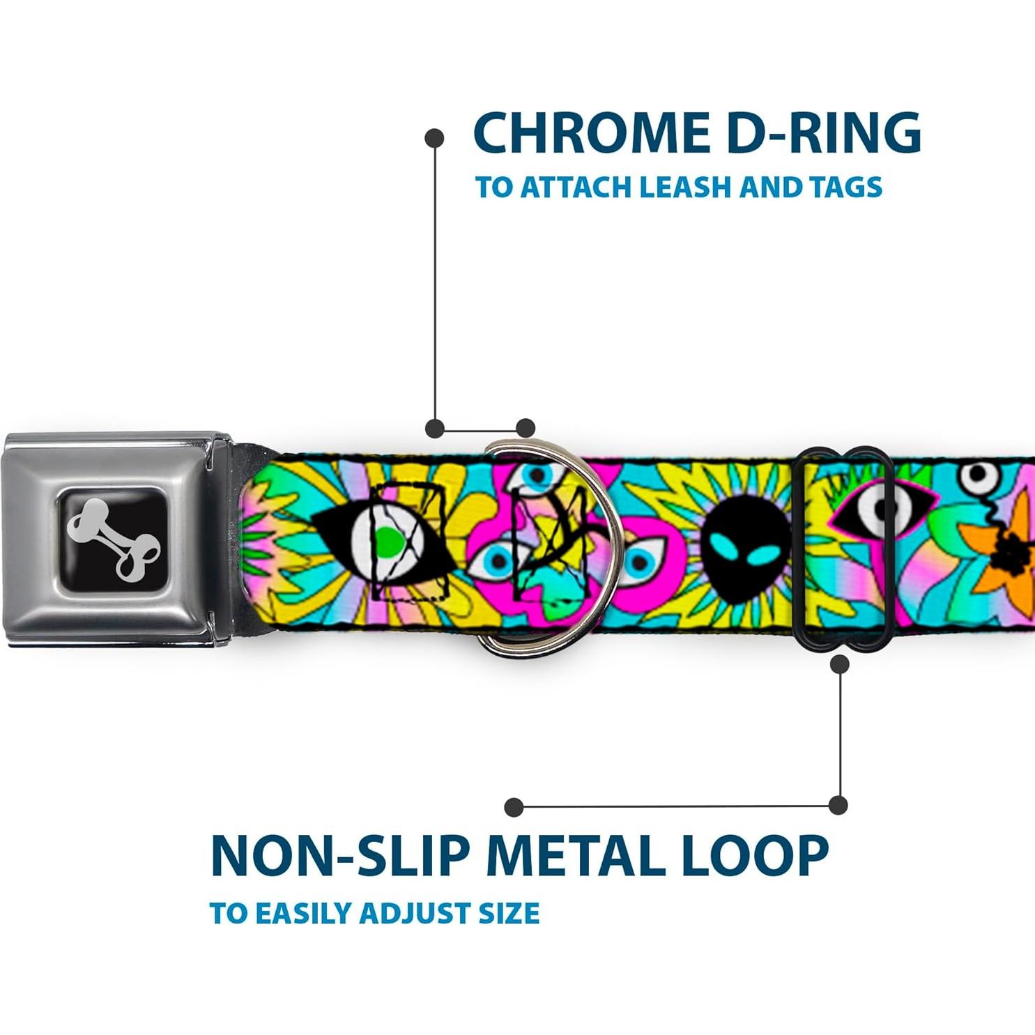 Collar para Perros Buckle-Down Funky Aqua 11-16.5 cm