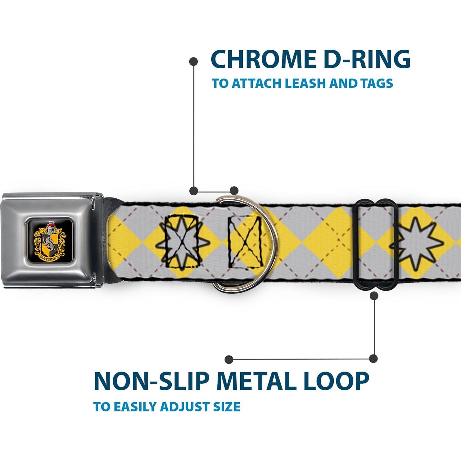 Collar para Perros Warner Bros Hufflepuff 28-42 cm 2.54 cm Ancho