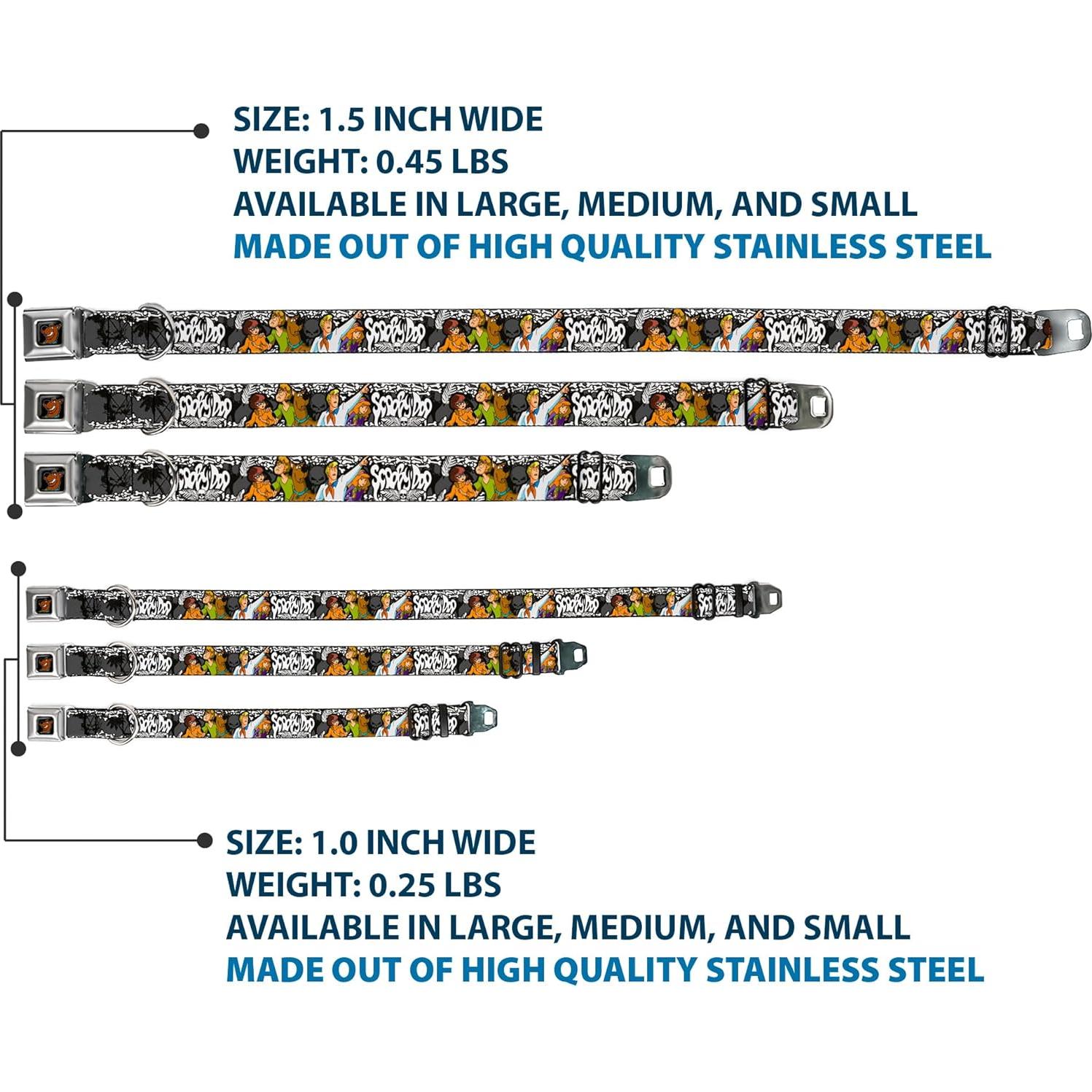 Collar de Perro Buckle-Down Scooby Doo 2.54 cm Ajustable 22-38 cm