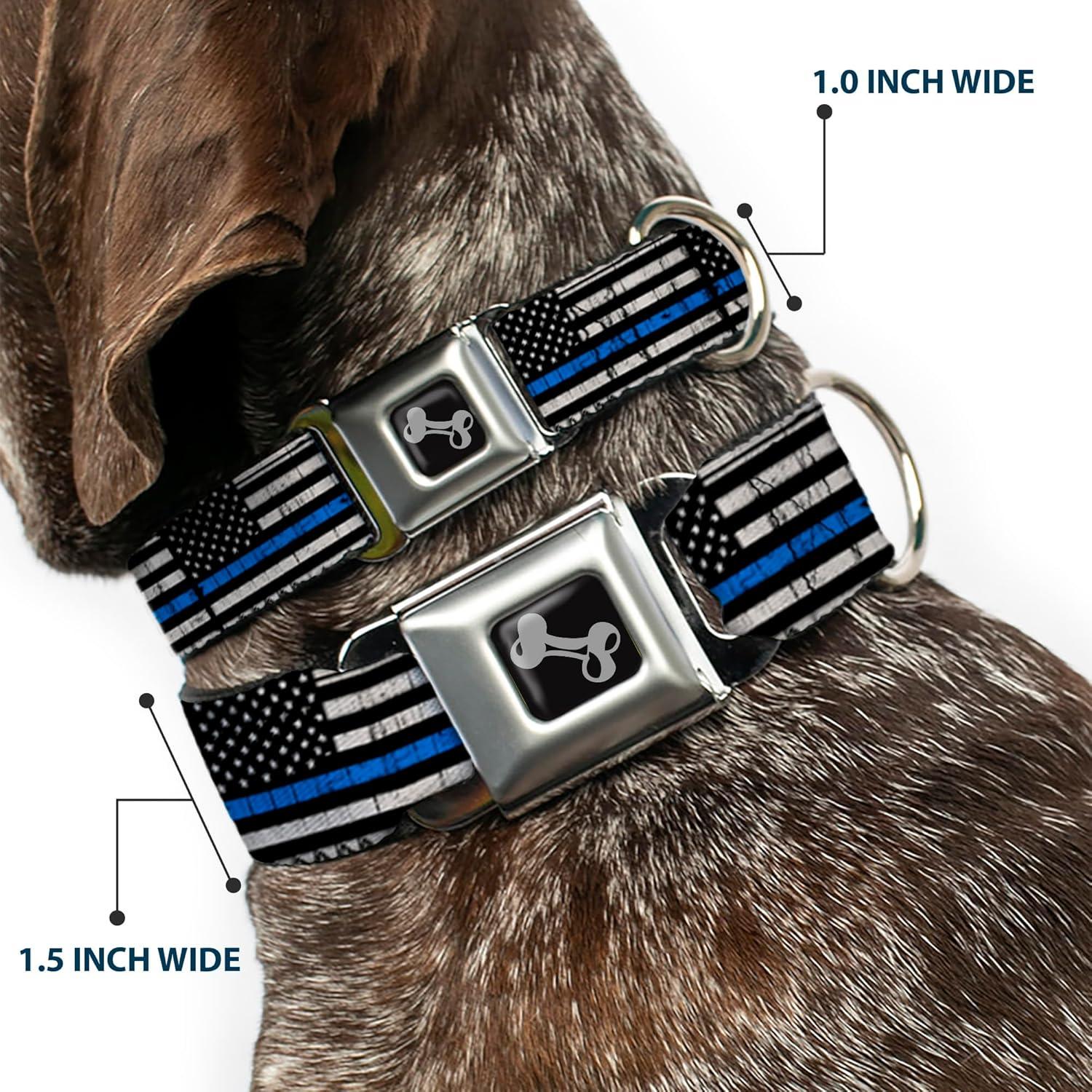 Collar de perro Buckle-Down con hebilla de seguridad 22.86-38.1 cm