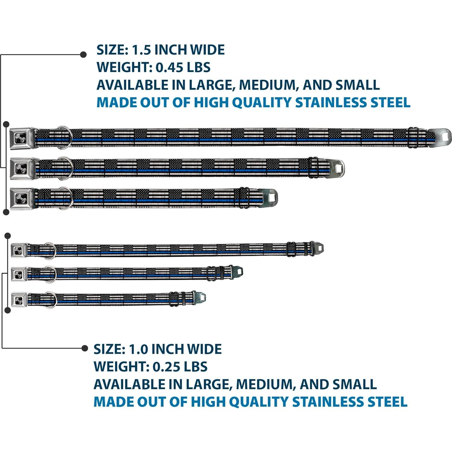 Collar de perro Buckle-Down con hebilla de seguridad 22.86-38.1 cm