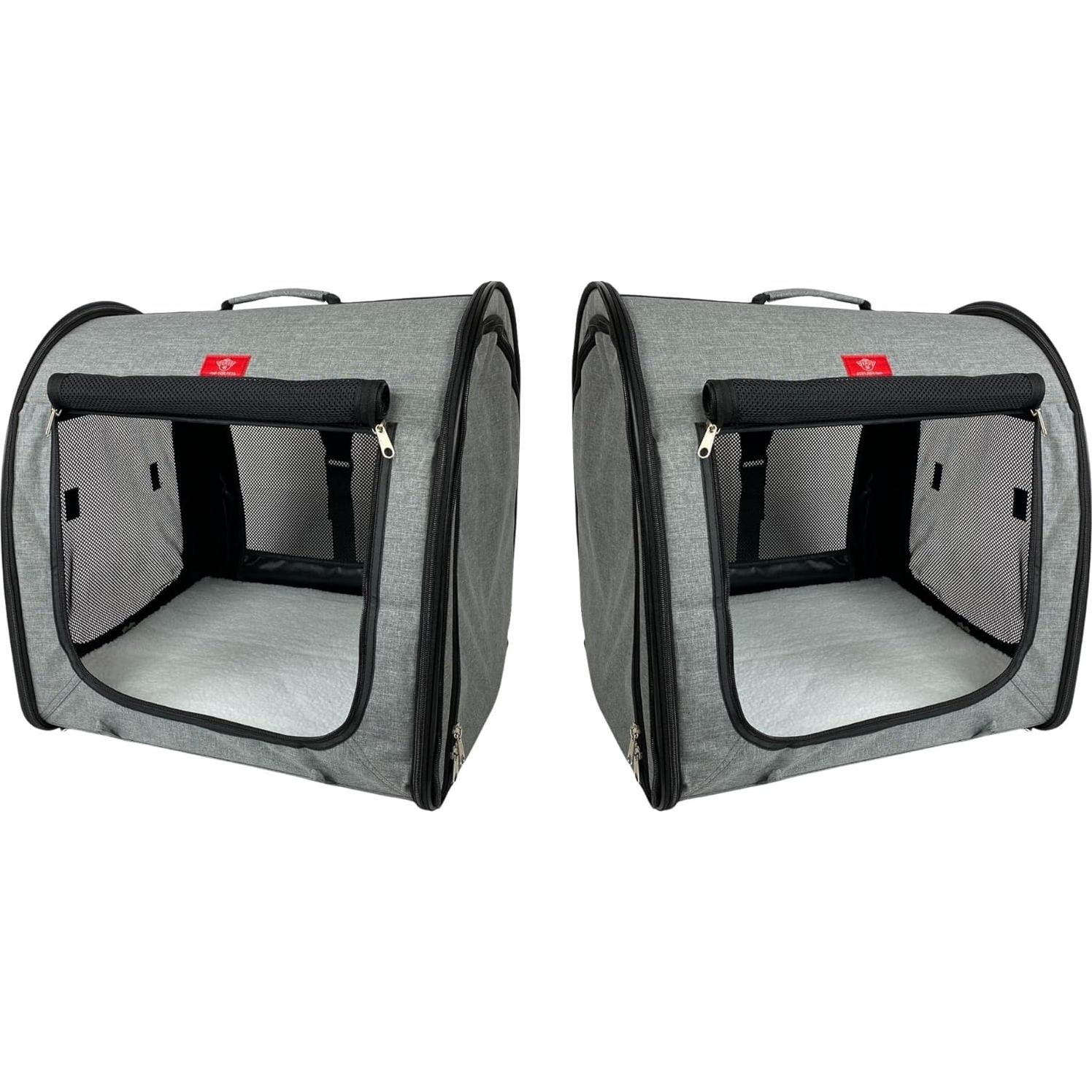 Perrera portátil 2-en-1 One for Pets, doble compartimento 99x51x51cm