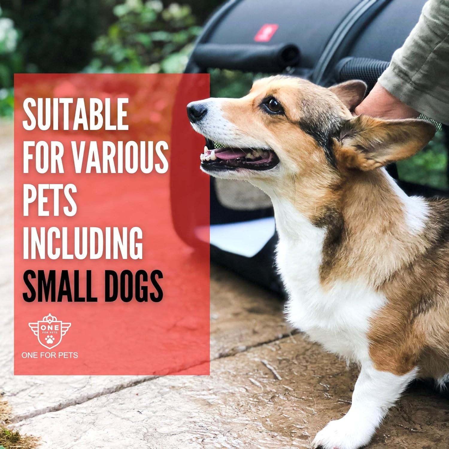 Perrera portátil 2-en-1 One for Pets, doble compartimento 99x51x51cm