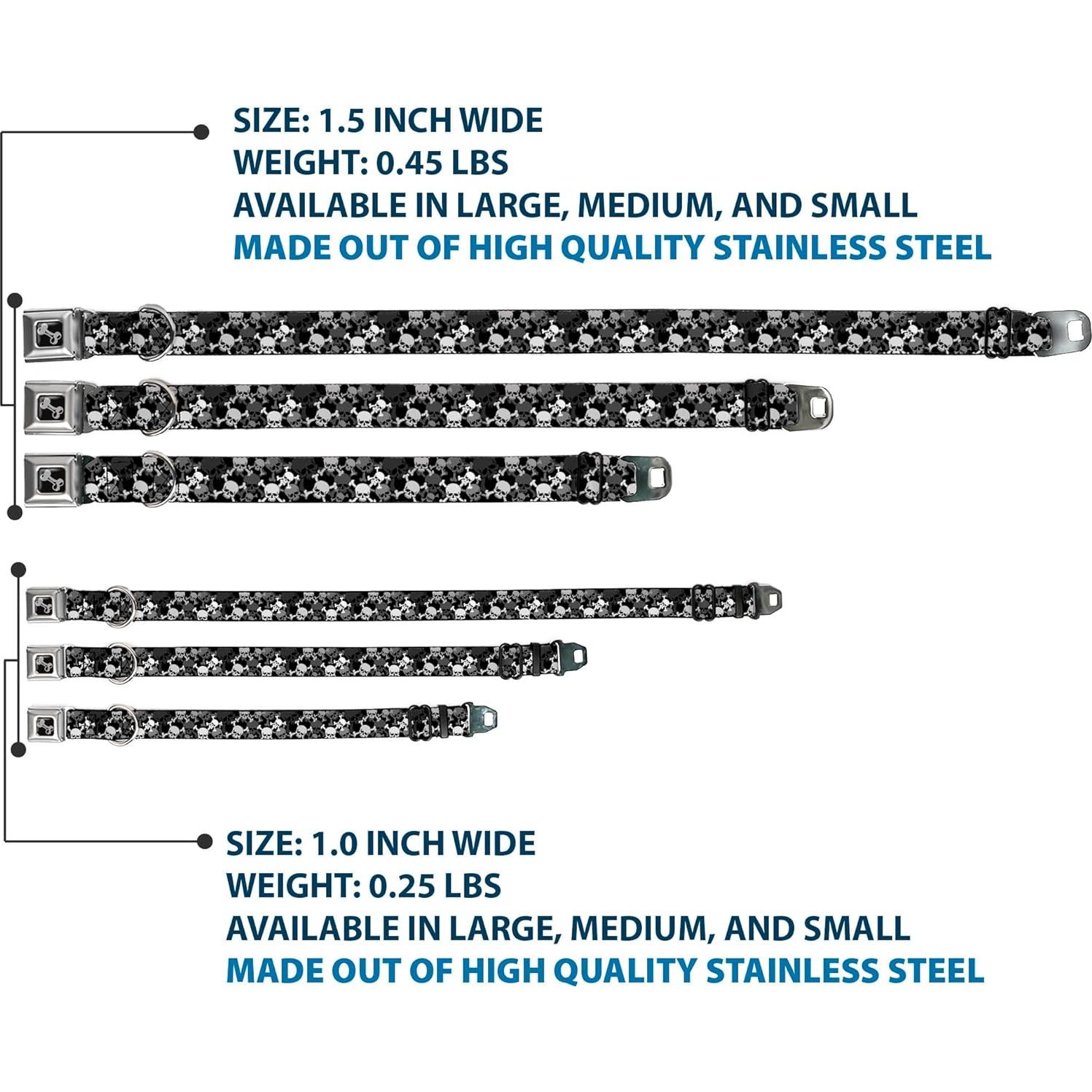 Collar para Perro Buckle-Down Calaveras Apiladas 3.81 cm