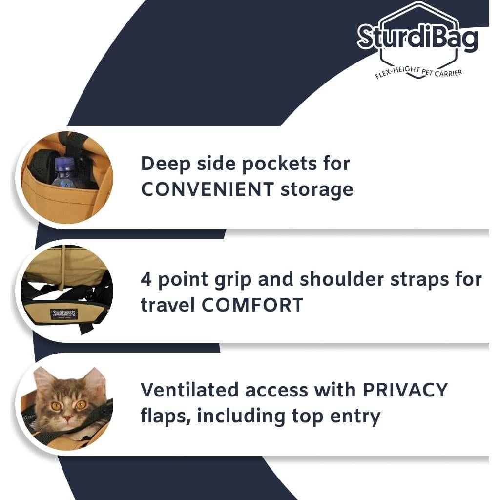 Transportín para Mascotas SturdiBag XL Humo 50.8x30.5x40.6 cm