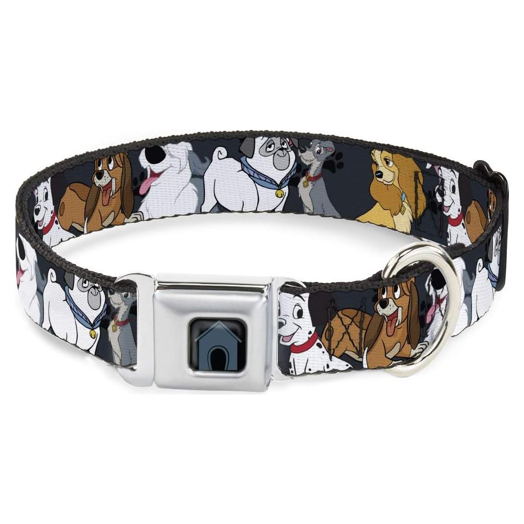 Collar de Perro Buckle-Down Disney Patas Gris 11-17 cm 2.54 cm Ancho