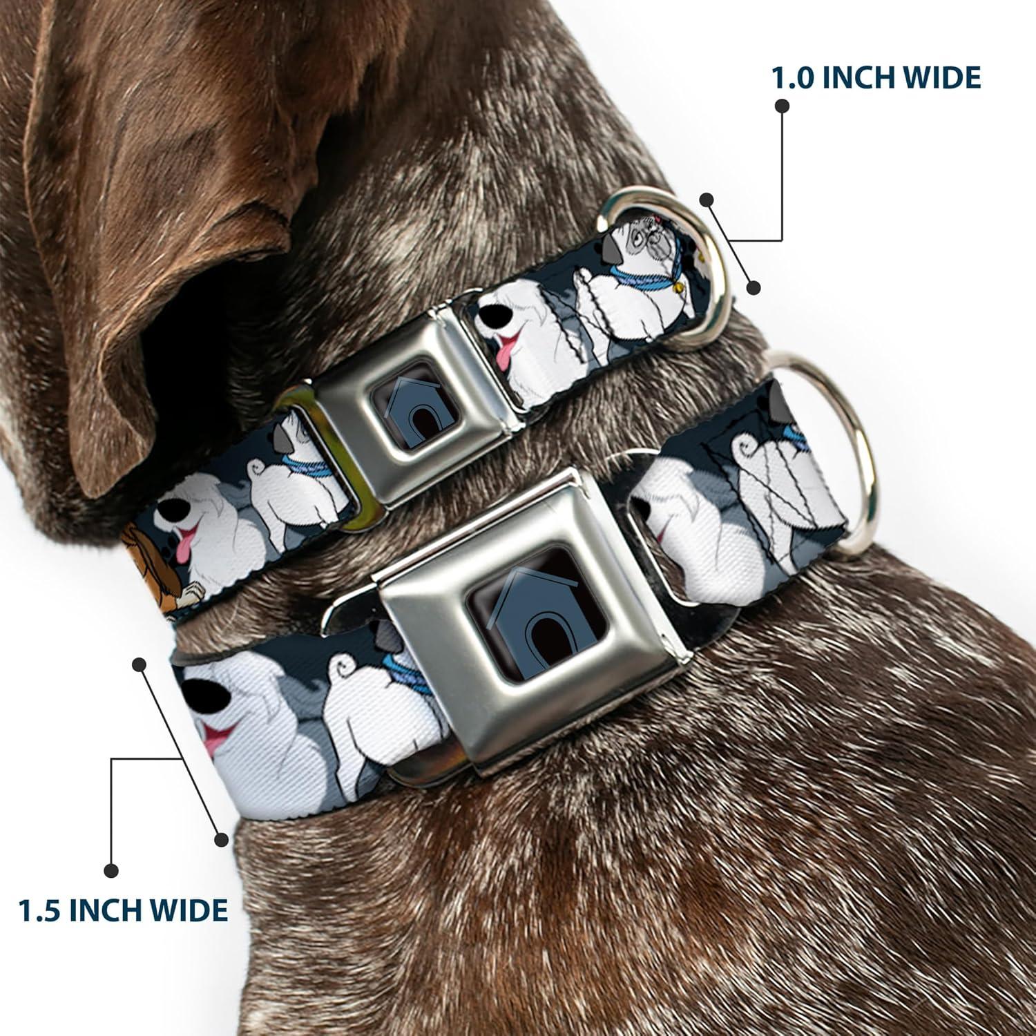 Collar de Perro Buckle-Down Disney Patas Gris 11-17 cm 2.54 cm Ancho