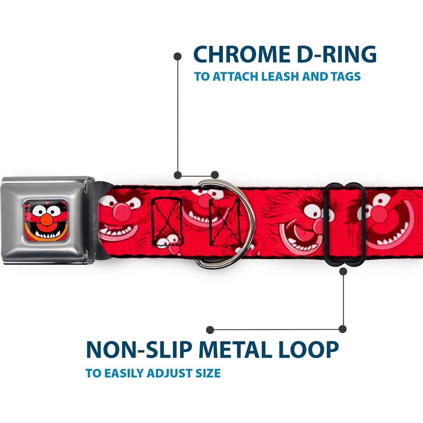 Collar para Perro Buckle-Down 2.54 cm Rojo Ajustable 23-38 cm