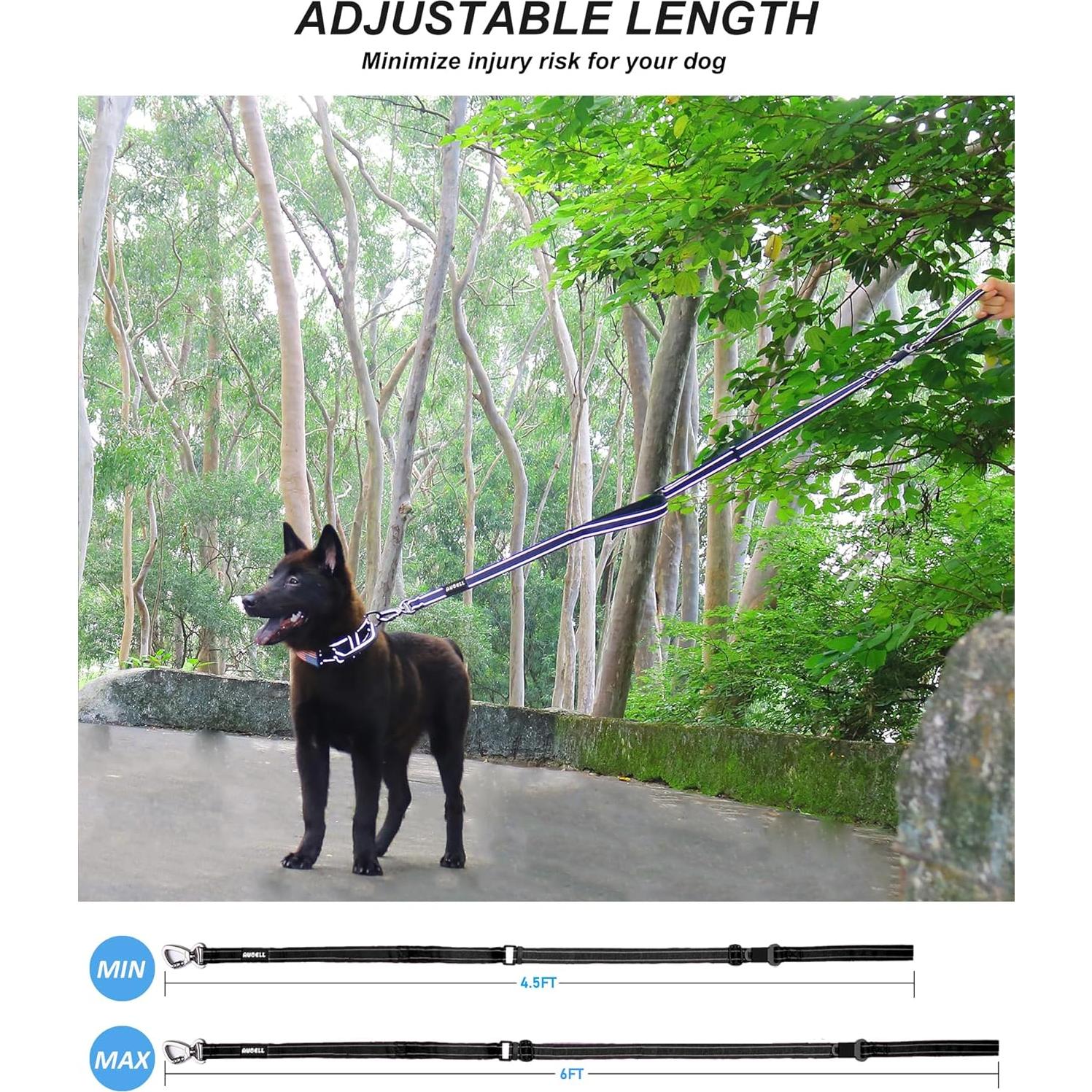 Correa Táctica AUBELL Doble Mango Nylon Reflectante 1.37-1.83m