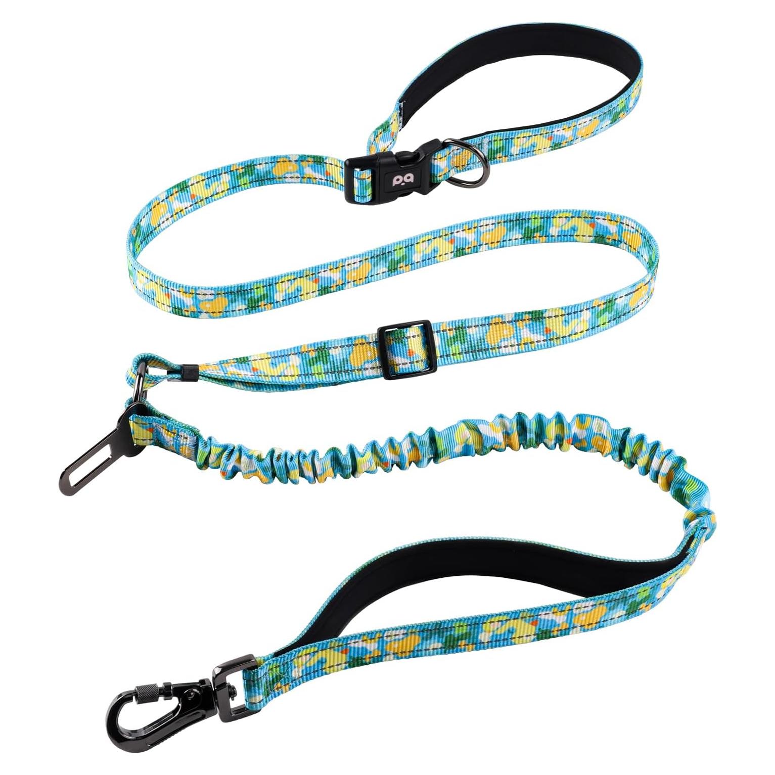 Correa para Perros QQPETS Manos Libres Bungee Ajustable 1.5-2.1m