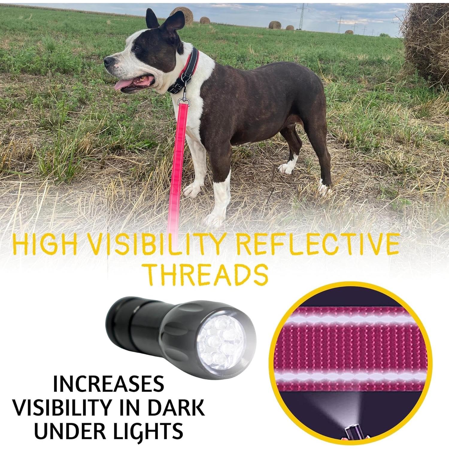 Correa Táctica Bungee para Perros ADITYNA 1.8m-2.3m Rosa