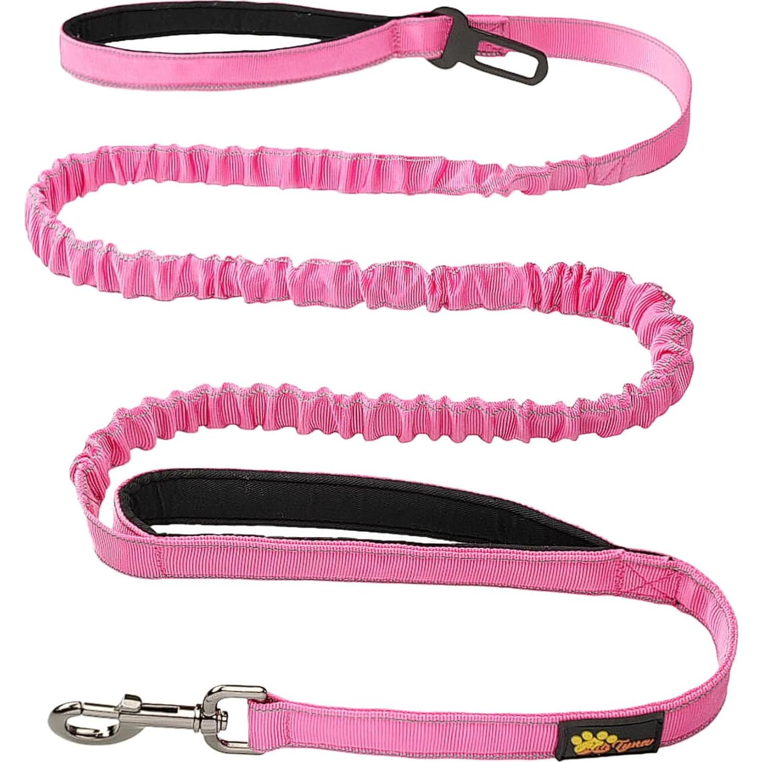 Correa Táctica Bungee para Perros ADITYNA 1.8m-2.3m Rosa
