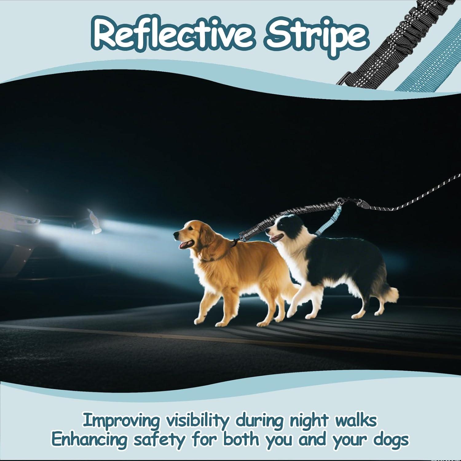 Correa Doble para Perros LEOSASA Azul Lago 35-55 cm