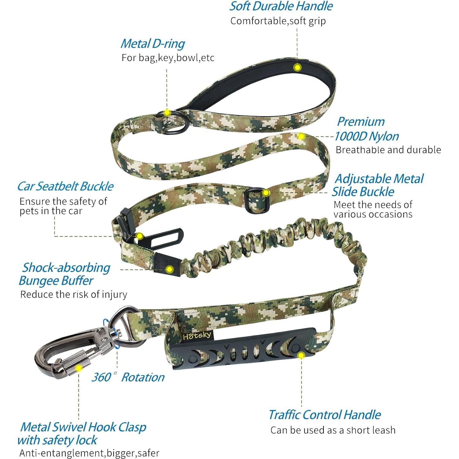 Correa Táctica Hotsky para Perros Medianos y Grandes 1.22-1.83m