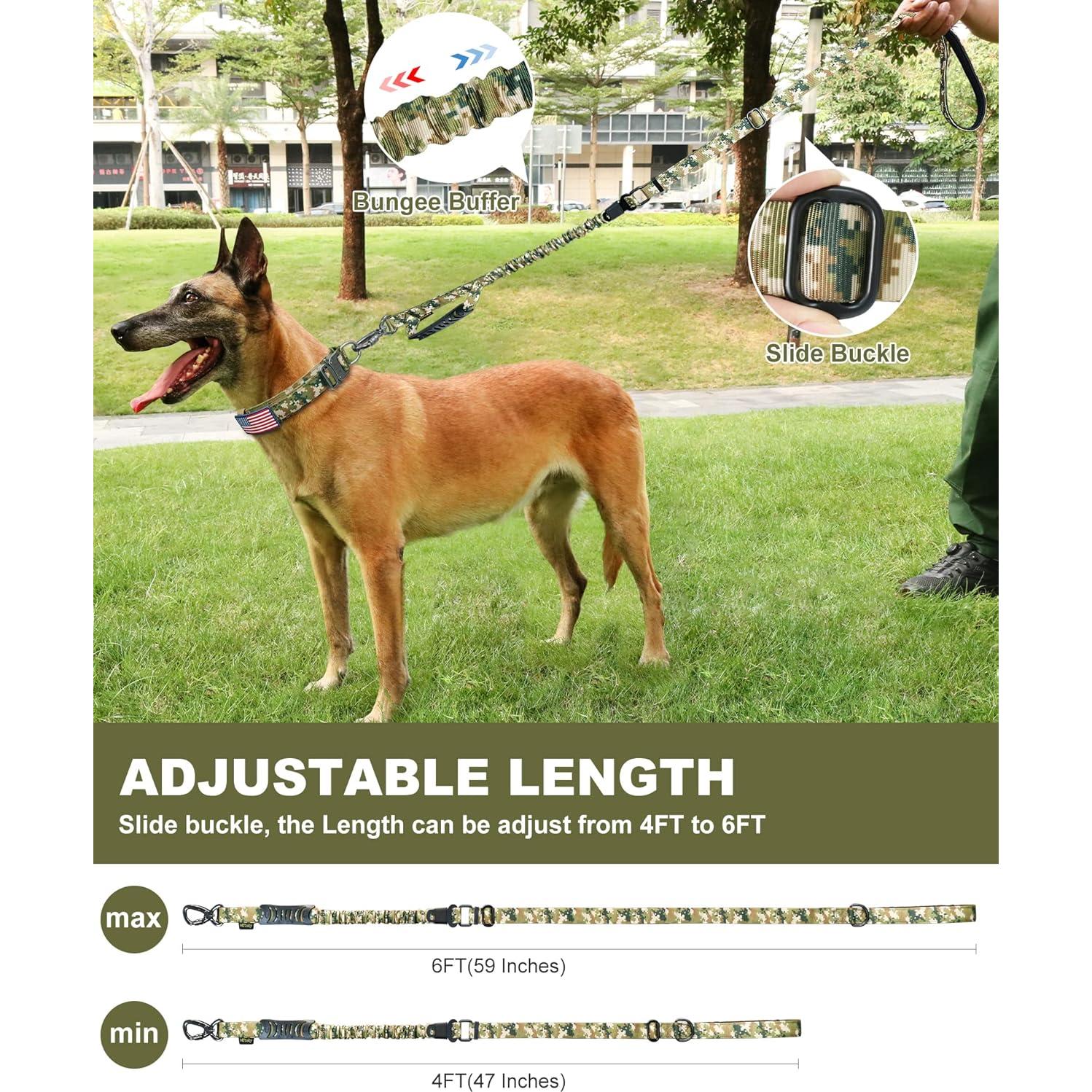 Correa Táctica Hotsky para Perros Medianos y Grandes 1.22-1.83m