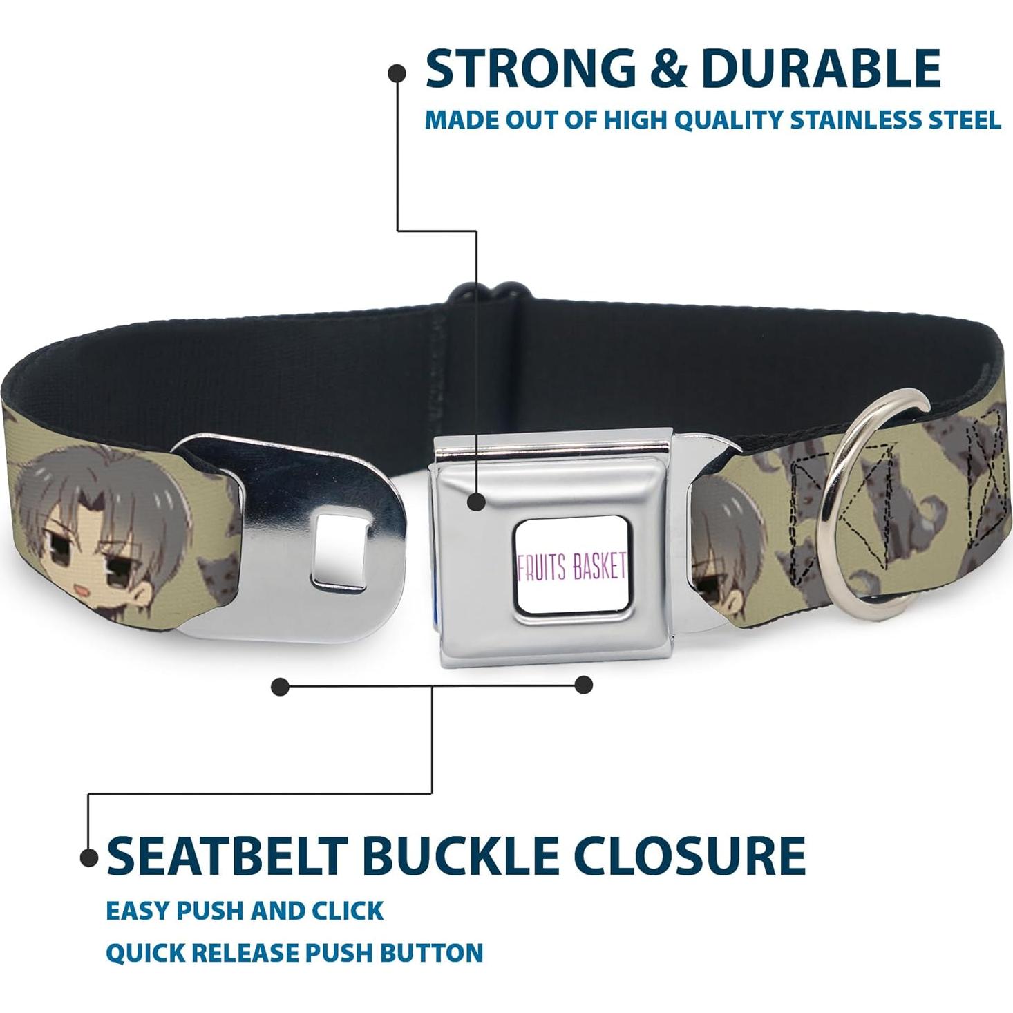 Collar de Perro Crunchyroll con Hebilla de Seguridad 24.1-33 cm