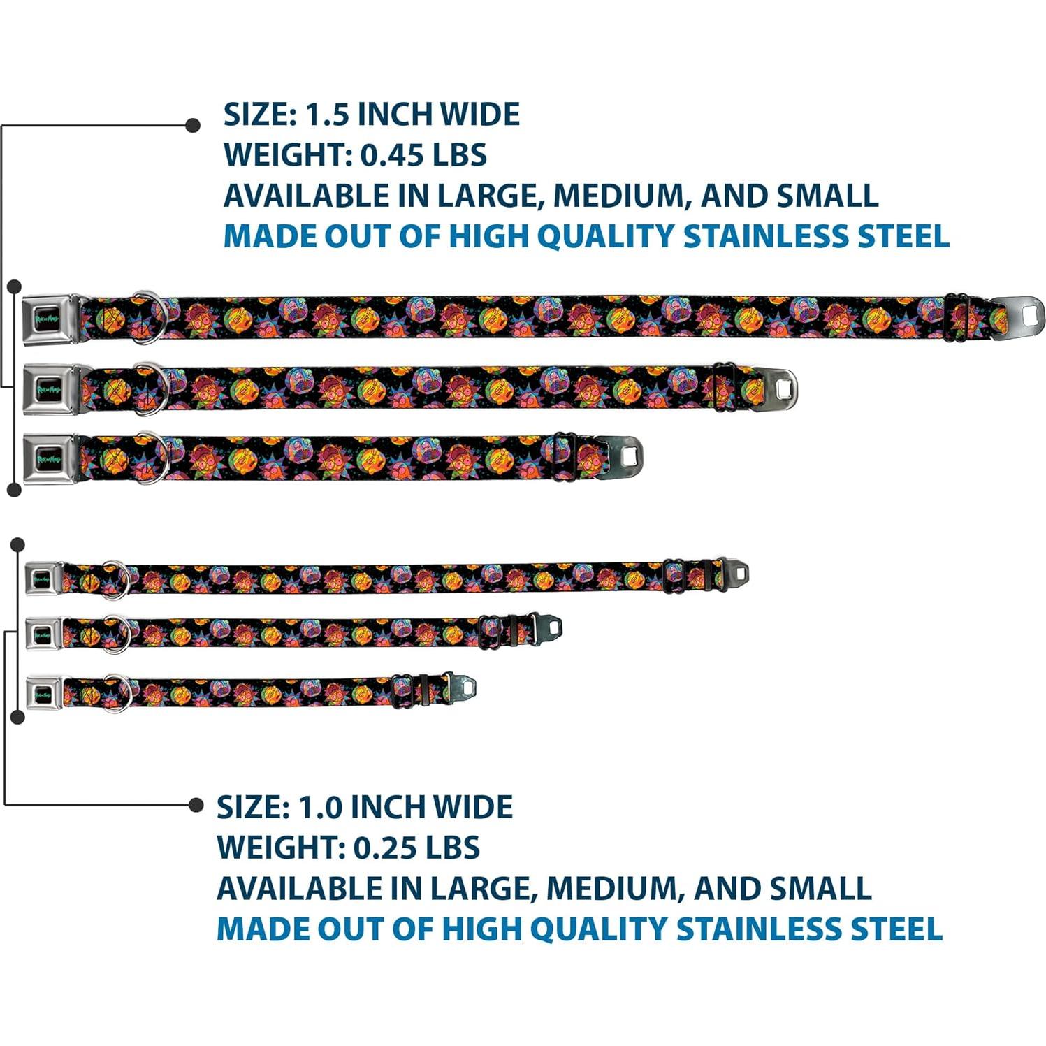 Collar para Perro Rick y Morty con Hebilla de Seguridad 27.9-41.9 cm