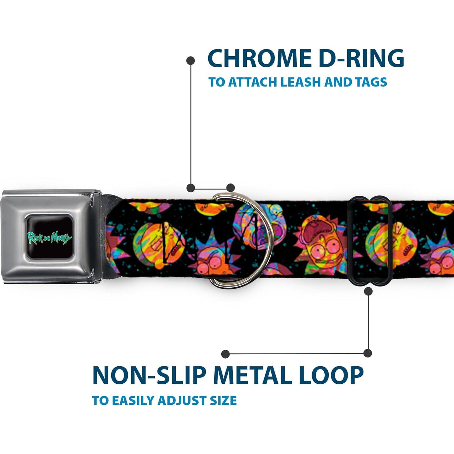 Collar para Perro Rick y Morty con Hebilla de Seguridad 27.9-41.9 cm